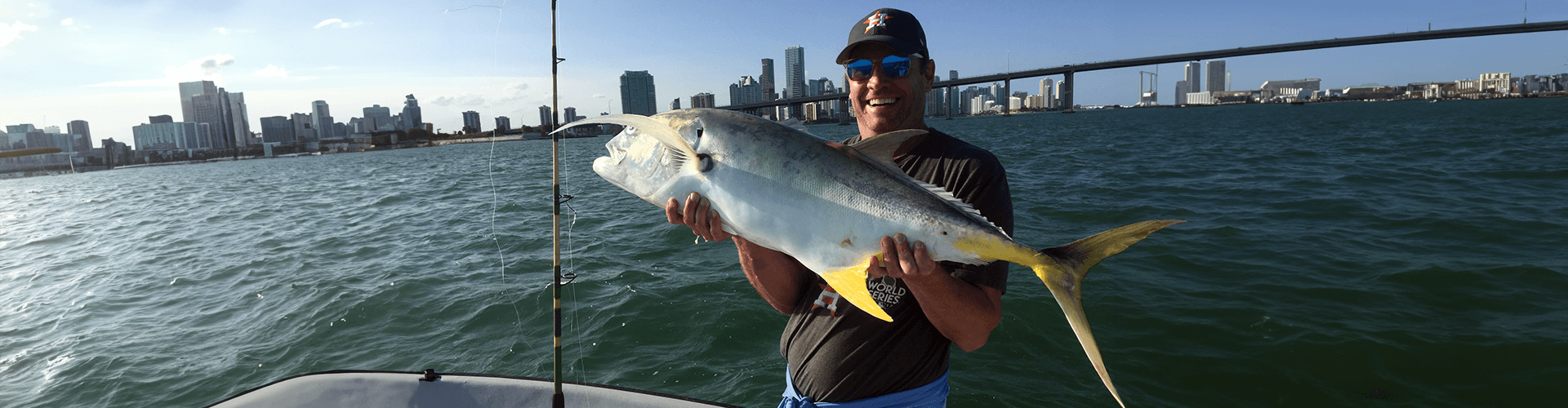 Angler with a catch in Fort Lauderdale