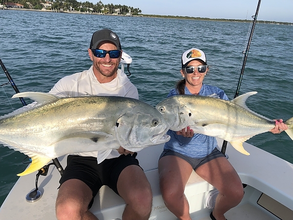 Fisherman with a catch in Fort Lauderdale waters