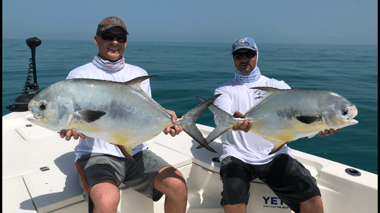 Fisherman with a significant catch in the waters near Boca Raton