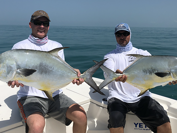 Fisherman with a significant catch in the waters near Boca Raton