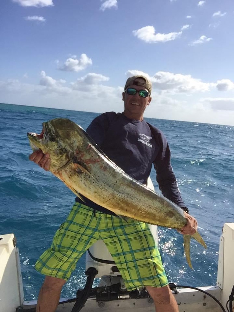  Two fishermen with their catch on a Fort Lauderdale boat