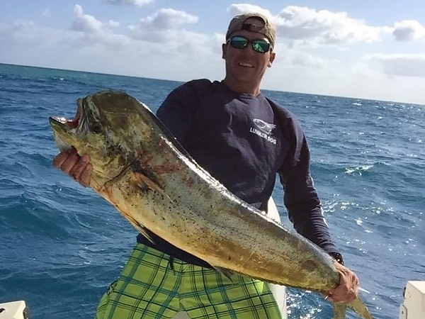  Two fishermen with their catch on a Fort Lauderdale boat