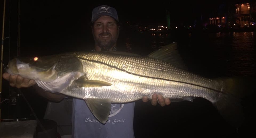 Fisherman with a large catch in the waters of Fort Lauderdale