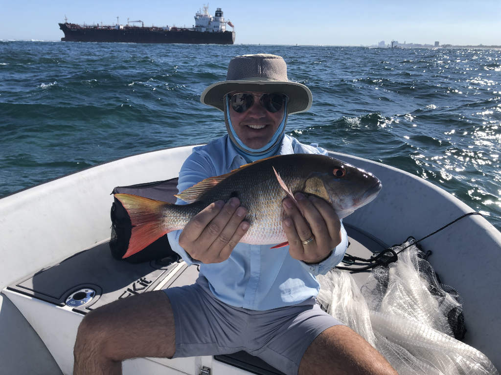 Fisherman with a large catch near Miami